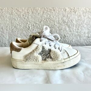 VINTAGE HAVANA Glitter Zipper Lace Sneakers Shoes Casual Toddler Size 8